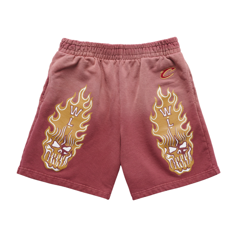 Warren Lotas Cleveland Cavaliers Flaming Skull Shorts Warren Lotas Cleveland Cavaliers Flaming Skull Shorts