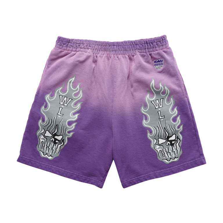 Warren Lotas Sacramento Kings Flaming Skull Shorts Warren Lotas Sacramento Kings Flaming Skull Shorts