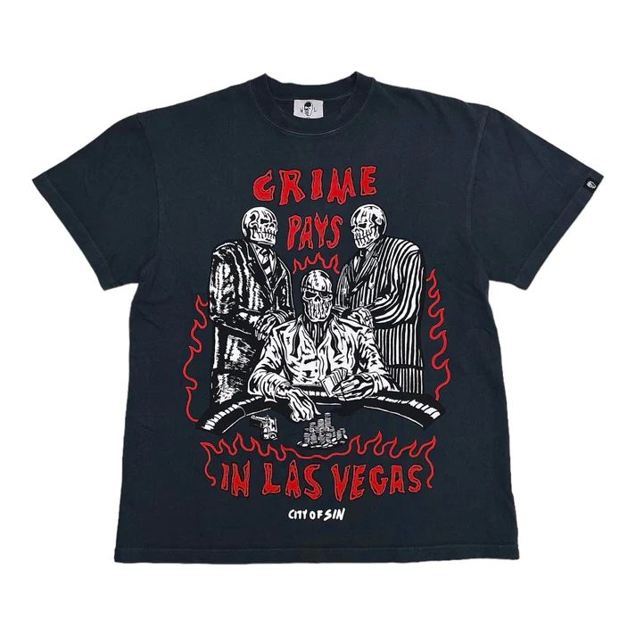 Warren Lotas Crime Pays In Las Vegas – Shirt Black Warren Lotas Crime Pays In Las Vegas – Shirt Black