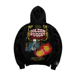 Golden Nugget Zip Up Hoodie - Black