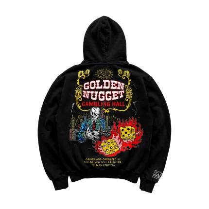 Golden Nugget Zip Up Hoodie - Black