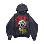 Skull Slot Bling Bling Hoodie - Vintage Black