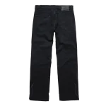 Flame Leather Appliqué Denim Pants - Washed Black