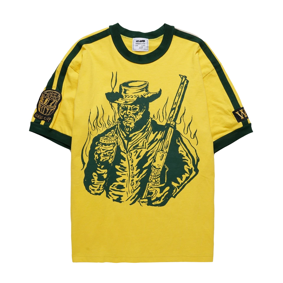 gaucho-striped-ringer-shirt-yell Gaucho Striped Ringer Shirt - Yellow/Green