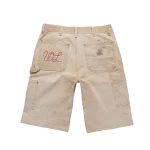 Serenity Vintage Carhartt Double Knee Shorts - Tan/Cardinal